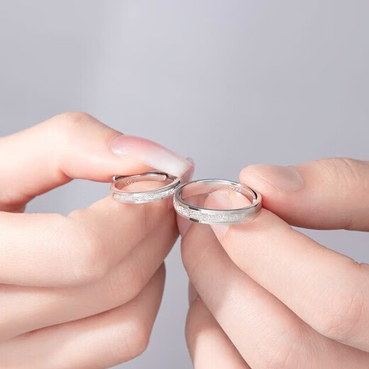 Bai Qixin's couple rings to express their love and proposal, March 8th Goddess' Day birthday gift, high-end Korean romantic light luxury ring, Galaxy couple's ring