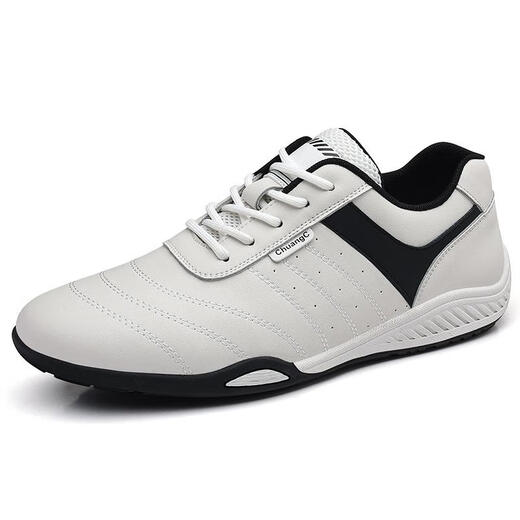 
YRC Yierkang men's shoes 2025 new genuine leather sports outdoor casual shoes fashion trendy soft sole breathable small white shoes 9871 white 42 standard leather shoe size