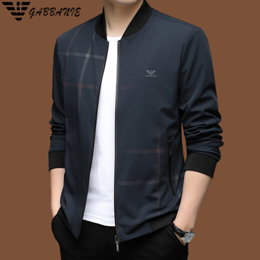 Qi Armania 2025 Nouvelle marque Veste haut de gamme Veste de printemps décontractée pour hommes Jacket de printemps noire 9911 Collier de support - Plus en velours épaissie M 170 suggère 95-120jin [Jin est égal à 0,5 kg]