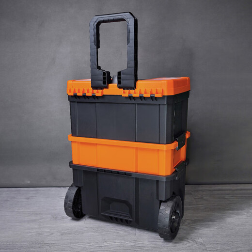 Tactix portable trolley tool box set household multi-functional storage electrician maintenance stacking storage box 320440