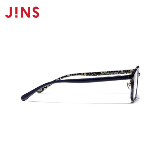 Jins Myopia Gafas con lentes, magnífico patrón floral, las gafas de damas se pueden equipar con lentes de luz anti-blue, LRF23A055 694 Negro 1.60 (más delgado)