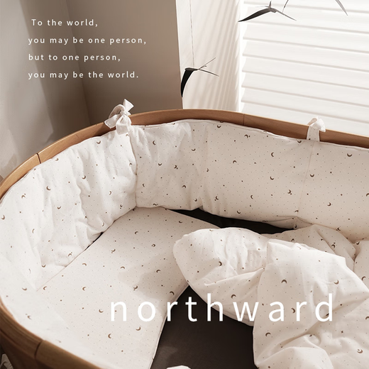 Forbest crib fence soft bag children's anti-collision soft bag spliced bed fence stall cloth bedside can be customized cherry knitted cotton length.360CM*height.45CM