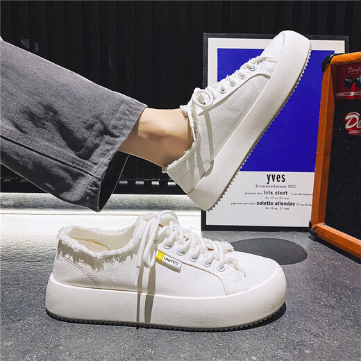 Xiao Xueling canvas shoes men's 2024 spring new men's shoes Korean version Harajuku trendy shoes student casual shoes canvas shoes men's board shoes black 43 (265mm)