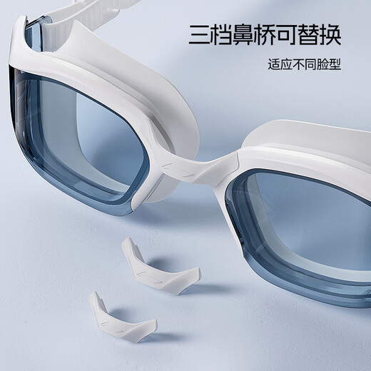 Li Ning (LI-NING) waterproof and anti-fog swimming goggles for men and women, high-definition swimming goggles, professional training flat swimming goggles 2802 black