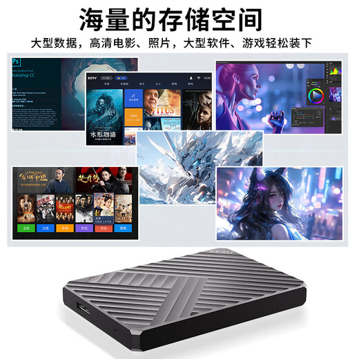 科硕（KESU）1TB  移动硬盘安全加密 USB3.0 笔记本电脑手机连接 机械硬盘 2.5英寸 外接家庭存储办公