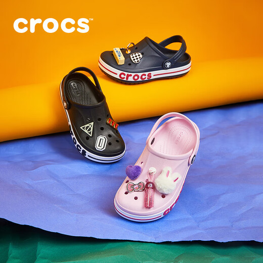 
Crocs Bey Kaluoban Children's Cave Shoes Beach Shoes Boys and Girls Boot Slippers/207018/207019 Black-001 34 (205mm)