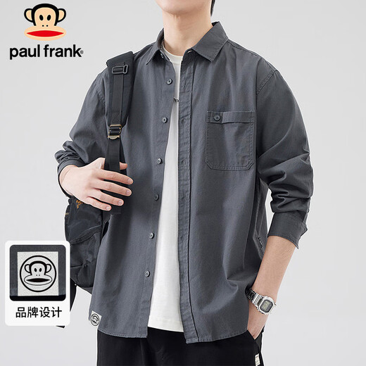 Big Mouth Monkey (Paul Frank) Camisa de manga larga Spring Simple Loose Camiseta informal