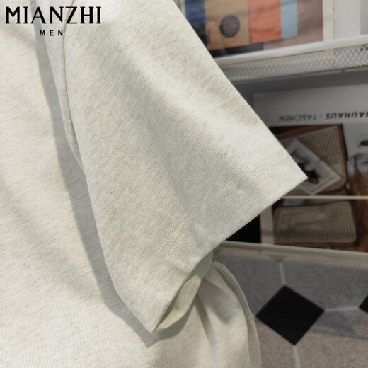 
Cotton cool pure cotton short-sleeved T-shirt for women's summer new 2025 thin T-shirt loose casual five-point half-sleeved top white gray [1416 high quality 17] L 105-125Jin [Jin equals 0.5 kg]
