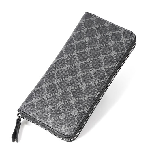 SMVP Men pour hommes, longue capacité, portefeuille multi-cartes, portefeuille multifonction d'entreprise pour hommes, donnez des cadeaux à son mari, motif noir