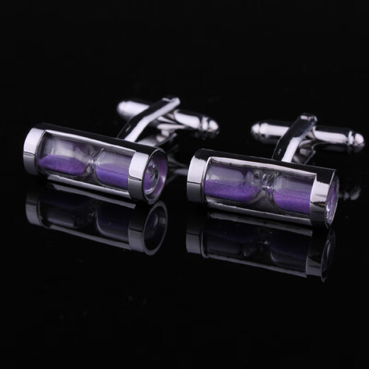 
Lie Shang Suit Cufflink Crystal Cufflink Men's Sleeve Nail French Shirt Cufflink Men's Cufflink French Cufflink Dark Blue Hourglass Blue
