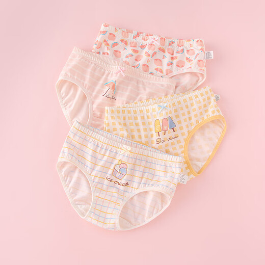 
Children's underwear girls triangle 3-6-12 years old girl's developmental shorts medium-sized children's A-type cotton without squeezing farts 751+753 [A-type cotton comfortable] 4 pieces 2XL size weight 45-65 Jin [Jin equals 0.5 kg] Height 130-1 150