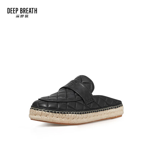 Deep Atem Tief Atem Frauenschuhe Freizeitpreis vielseitiger Müller Slipper Fischerschuhe Frauen AX11154 Schwarz 37