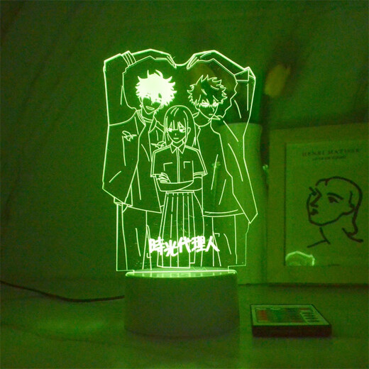 Kartengeschichte Zeit Agent Peripherales Nachtlicht Cheng Hou Luguang 3d Glühen Ins Stil Atmosphäre Light Desktop Orament Gift Cracked Fernbedienung 16 Farbe USB -Sockel und Batteriemodell 3894