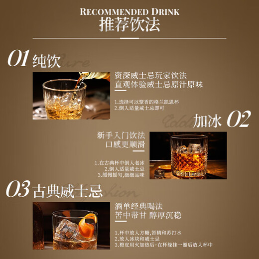 加兰帕斯英国洋酒40°烈酒古典威士忌调酒微醺六支组合套装送礼