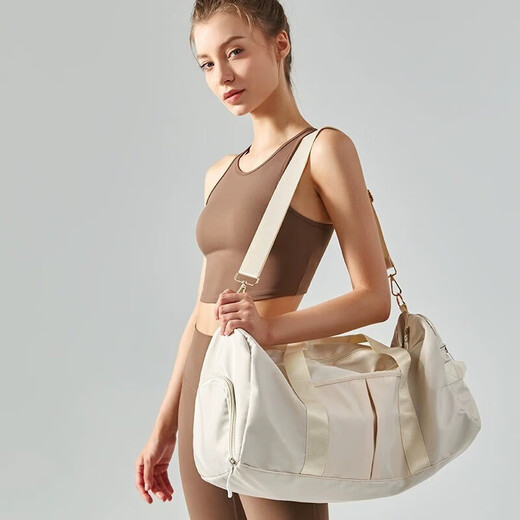 LUGELI WET und trockene Trennung Fitnessbeutel Handheld Reisetasche Herren Sport Crossbody Tasche große Kapazität Business Trip Gepäckbeutel Yoga -Tasche [OBBLE]