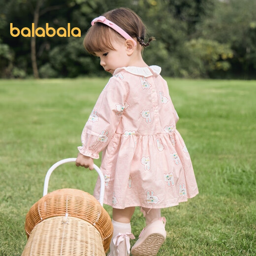 Balabala children's clothing girls dress children's skirt baby 2025 spring baby exquisite sweet and cute 208125111009
