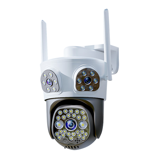 AUX Triple Camera 15 Millionen Kamera Outdoor wasserdichte Heimüberwachung Wireless WiFi Network Full Color Night Vision Monitor 360 Grad No Blind Spot Panoramic Gimbal rotierende Mobiltelefon Fernbedienung