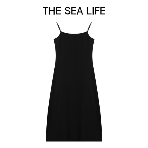 THE SEA LIFE Dress Ou Hai Yisheng suspender dress for women 2025 spring slim black waist-hugging long skirt C15258 Black Mage L
