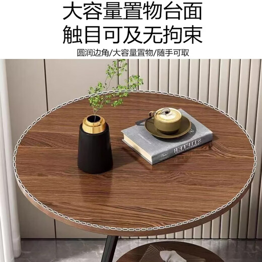Jingcai Couchtisch Seitentisch Sofa Seitenrundtisch kleiner Tisch Doppelschicht Speicher Tee Tisch JCJ18 Weiße Doppelschicht