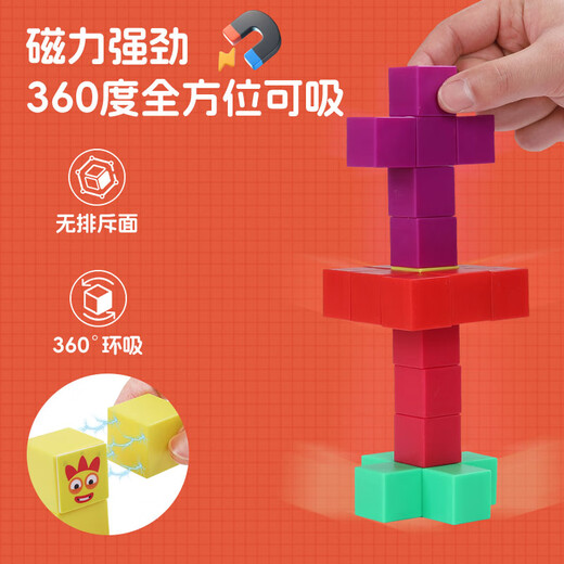 Xingzhao Magnetic Square Digital Building Blocks Number Blocks Cube Mathematics Illumination Aides pédagogiques Aids Toys Children Numéro 1-20 Ensemble de blocs de construction magnétique [211 tablettes 2.5