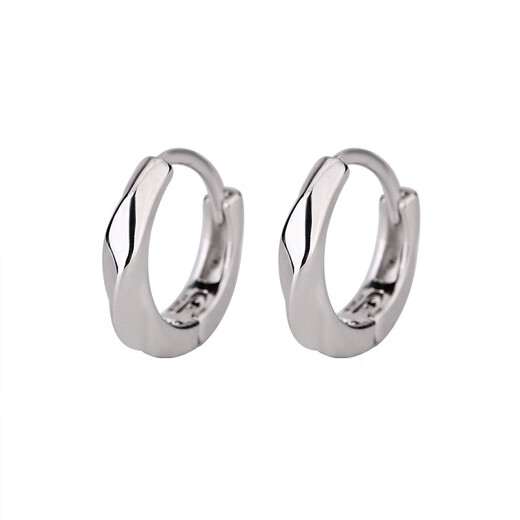 VTLS999 Pure Silver Earrings Plain Hoop Earrings for Women Pure Silver Earrings Premium Earrings Birthday Chinese Valentine's Day Gift for Women 999 Pure Silver Earrings Exquisite Gift Box