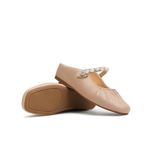 Tianmeiyi Mules Schuhe mit hoherhängender Frauen Sandalen Einkaufszentrum Gleiche französische Bag-Toe-Halbschneide 2025 Sommer BK841BH5 Pink (Schafkin) empfohlen, eine größere Größe 37 zu nehmen 37