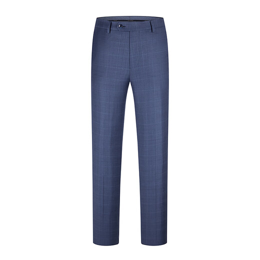 YOUNGOR trousers men's 753 blue-gray plaid anti-wrinkle suit trousers wool blended crisp and stylish 2025 shopping mall same style blue-gray YOTX212753HIY trousers 170A 170/78A 31.5 size 80cm