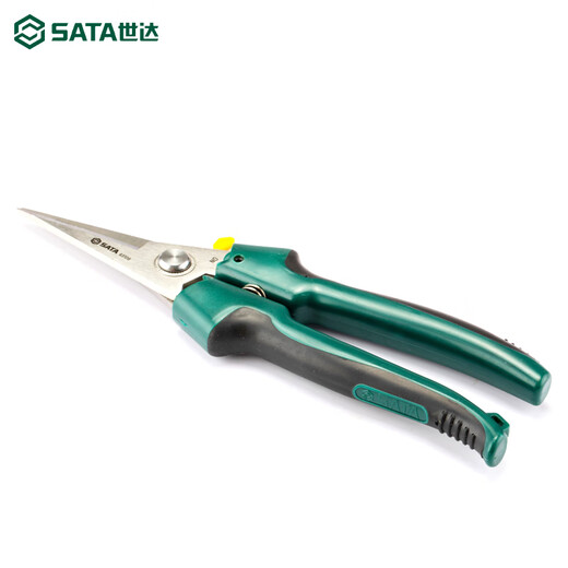 SATA Hardware Tools Electrician's Scissors SATA Two-color handle multi-functional 8-inch wire trough scissors for cutting wires 93106 (double
