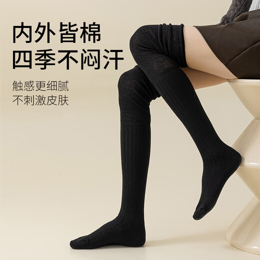 Mao Ren Dui Dui Knee Socks for Women Spring and Autumn High Anti-Slip Knee Socks for Girls JK Micro Pressure Slimming Boots Stockings Milky White - 1 Pair One Size Recommended 155-175cm 80-120 Jin Jin is equal to 0.5 kg
