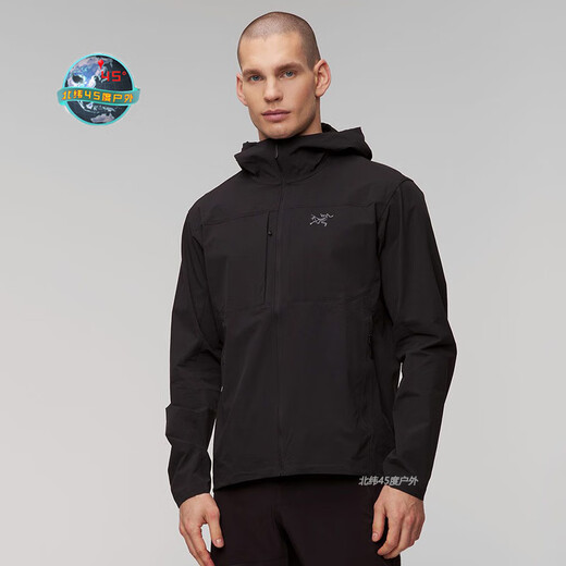 始祖鸟（ARC'TERYX）Arcteryx Gamma Lightweight 户外防风薄软壳外套男款9196 黑色连帽-Black M