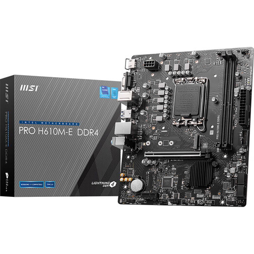 MSI (MSI) 12/13/14. Generation CPU Motherboard Set I3 13100F 14100F 12100F Streuungschip Pro H610M-E DDR4 I3-12100F STRAUTED SHIP