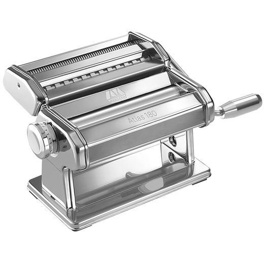 Marcato Italiano Importado Inicio Fideos Manual de prensa que sacude a la mano la pequeña máquina de pasta de la piel de la masa para la masa para la masa a mano para uso en el hogar [Recomendación de venta en caliente] 150 Mango de plata dividido