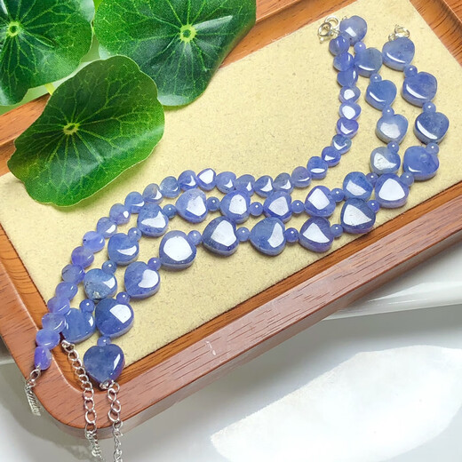 Chihuan Tanzania Natural Tanzanite Love Bracelet Women's Ocean Heart Natural Purple Blue Crystal Bracelet Jewelry Gift 6mm