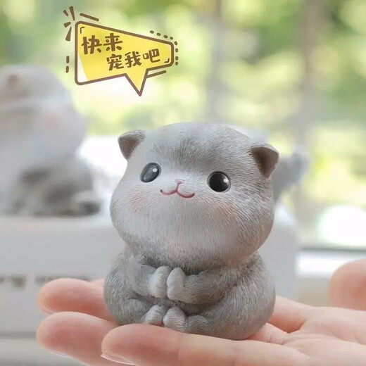聚莜家情人节礼物送女生可爱小猫咪摆件少女心萌宠装饰品七夕生日礼物女 可爱猫咪摆件5只【配精美礼盒】