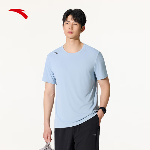 安踏速干衣男士跑步短袖t恤夏季新款冰丝运动上衣半袖健身衣服男