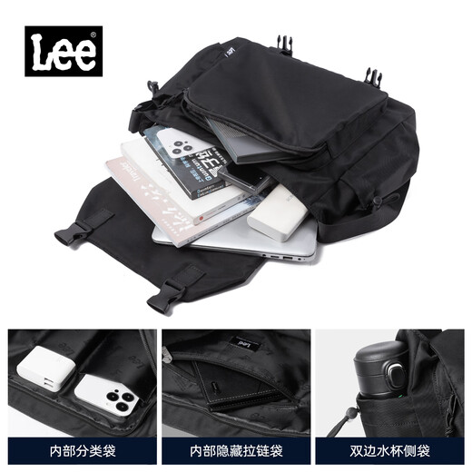 Lee men's crossbody bag 2025 new large-capacity shoulder bag women's casual lightweight messenger bag commuting outing shoulder bag