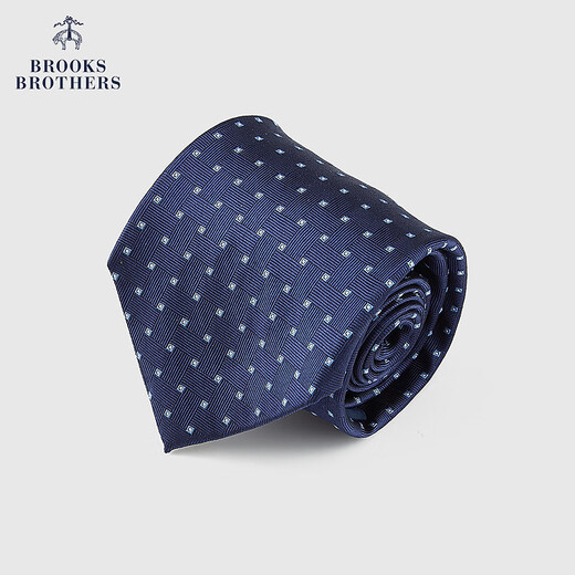 布克兄弟（BrooksBrothers）男士25早秋新款桑蚕丝纹理撞色波点领带 4004-藏青色 0