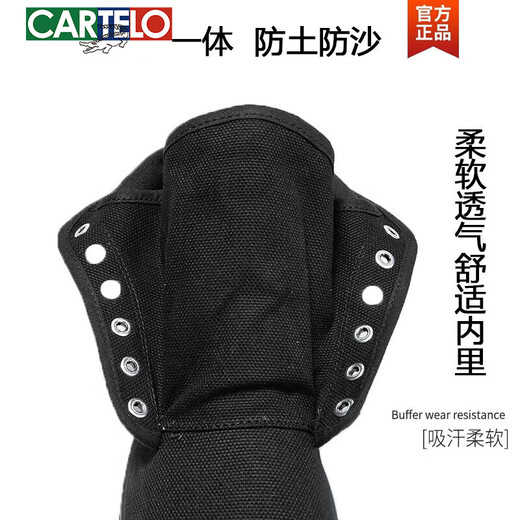 卡帝乐鳄鱼（CARTELO）高帮帆布鞋男透气登山鞋户外工装靴短筒马丁靴鞋舌一体防沙漠靴 蓝色 42 【建议买大一码】