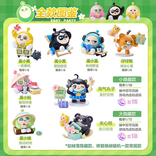 Eggman Party Genuine Birthday Gift Game Peripheral Blind Box Figure Full Set of Dolls Dolls and Toys for Girls 7-14 Years Old and 12 Boys 1st Generation End Box 6 Types Non-Duplicate Authorized Dolls Dolls Trendy Game Peripherals