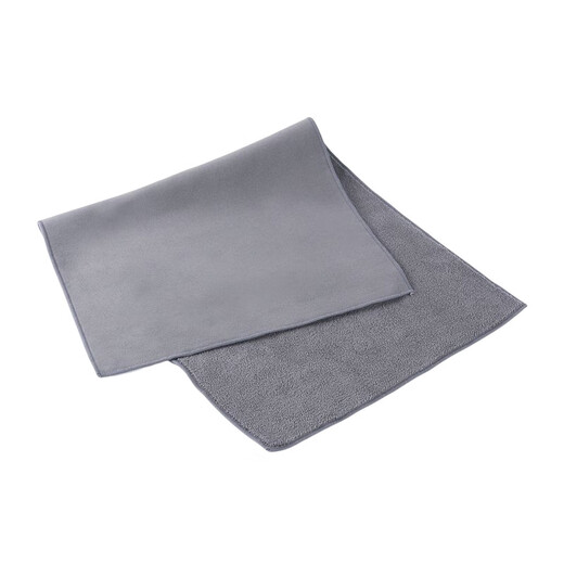 Auto Koralle Samt Handtuch Doppelschicht Wildleder -Wischtuch verdickte doppelseitige Autowaschhandtuch Schönheit Reinigung Absorptes Handtuch 30*60 cm Handtuch 9273a graue Einzelstreifen