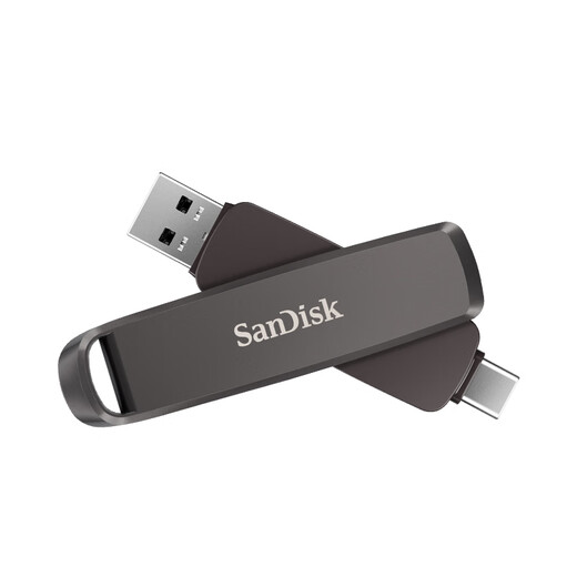 SanDisk 512GB USB3.2 Type-C dual interface DDE1 high-speed solid-state USB flash drive, read 1000MB/s, write 900MB/s, compatible with mobile phones and computers, large-capacity metal USB flash drives