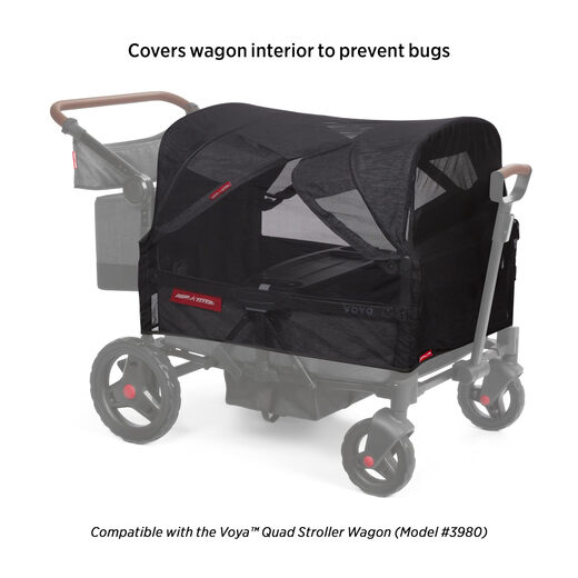Radio Flyer stroller mosquito net, universal for four seats, breathable and anti-mosquito, summer outdoor, portable storage