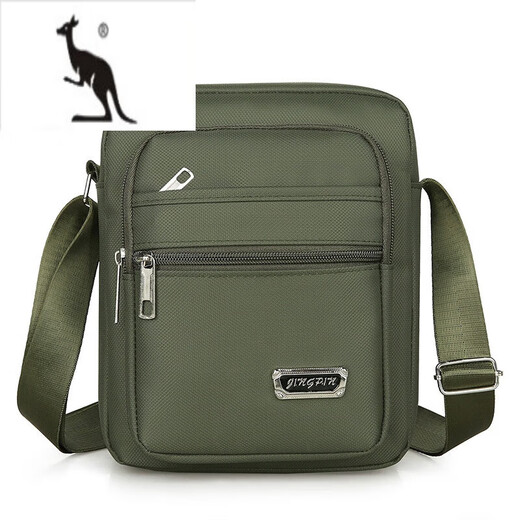 
Cool Kangaroo Light Luxury Brand Men's Bag 2025 New Casual Shoulder Bag Oxford Cloth Small Backpack Men's Crossbody Canvas Bag Handheld [Six-Lasting Upgrade]+[YZ3519 Black]