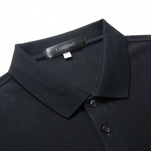 Camiseta de algodón de algodón de algodón de Limeng (Limeng) para hombres y mujeres, la misma solapa de algodón de color sólido, camisa t-manga T moderna xl