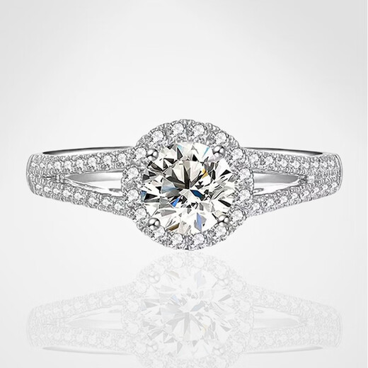 AVHE cultured diamond platinum ring with twisted arm and six claws, please order wedding gift Qixi Festival platinum laboratory diamond ring in stock. Platinum ring + 30 points diamond (D/VVS/3EX/N) No. 9-20 circle (circle number can be noted)