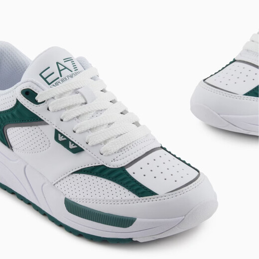 
ARMANI/Armani EA7 Eagle Mark Men's Fashion Color Block Low Top Casual Shoes X8X241 XK435 White C695 40.5