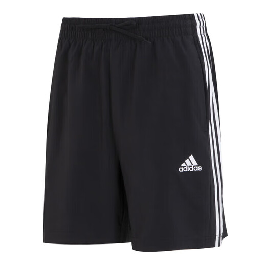 阿迪达斯（adidas）男裤短裤夏季运动裤快干篮球训练舒适透气休闲裤冰丝裤五分裤 IC1484/三条纹/速干 L