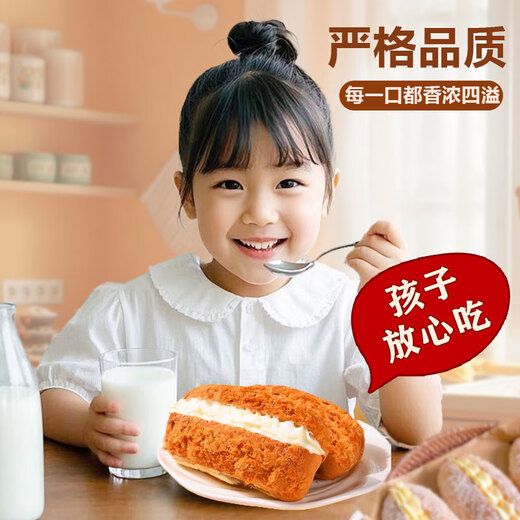 嘟赴椰蓉奶油肉松面包夹心蛋糕早餐三明治老式糕点心零食16包约880克