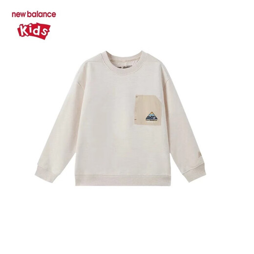 NEWBALANCE NB Ropa para niños 25 años Primavera NUEVO ALIMO VERSATILE VERSATILE Casual Sports Round Neck Sweepshirt 7ZF12053 7ZF12053-KH 130 cm