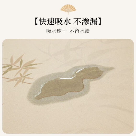 新中式实木楼梯踏步垫蓝色木硅藻泥吸水脚垫室内步梯地毯台阶脚踏 繁花似锦-NC-12109 30*120cm